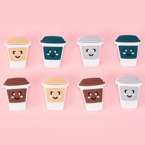 Tasse à café certifiée de qualité alimentaire sans BPA jouet de dentition pour bébé machine de dentition pour bébé tasse à café en silicone perles prêtes à être expédiées - Product Image 2