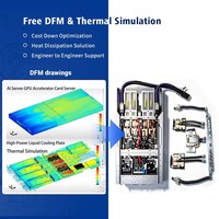 Plaque de refroidissement liquide PCIe H100 SXM5 personnalisée 700W en cuivre microcanal brasé sous vide pour serveur IA de centre de données