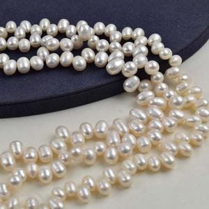 Perla de arroz con orificio superior de <span class=keywords><strong>agua</strong></span> dulce de Color blanco <span class=keywords><strong>Natura</strong></span> de 9-10mm para joyería - Product Image 5