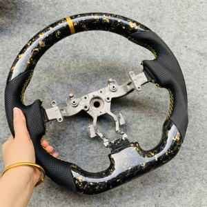 Vente chaude Usine Prix Personnalisé coloré forgé volant en fibre de carbone avec surpiqûres <span class=keywords><strong>orange</strong></span> pour GTR 09-16 - Product Image 4