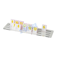 Rummikub Logo gravé au laser rose vif Personnalisez l'ensemble de jeux de rami à trois couches inclus Racks et boîte