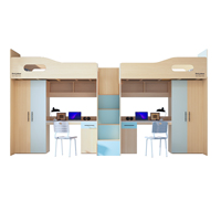 Auberge de jeunesse en bois au design moderne, lit superposé double avec rangement pour adultes, nouvelle capsule d'hôtel, lit superposé pour chambre d'école, lit simple pour hôtel