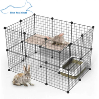 Vente flash Cage pour animaux de compagnie en métal DIY, chenil pour chien et chat, enclos détachable pour animaux de compagnie en fer, parc pour animaux de compagnie