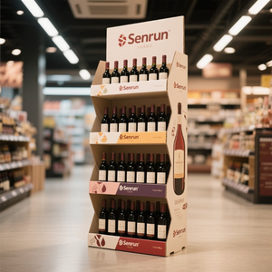 Tùy Chỉnh Thân Thiện Với Môi Trọng Lượng Nhẹ Nhiệm Vụ Nặng Nề Có Thể Điều Chỉnh Kệ Có Thể Gập Lại Các Tông Sóng Cửa Hàng Hiển Thị Đứng Rượu Vang Thanh - Product Image 5