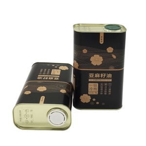 Latas Rectangulares de 1L para Aceite Comestible, Impresas en Offset a Color, con Superficie Lacada, para Envasado de Aceite de Oliva (Logotipo Personalizado) - Product Image 2