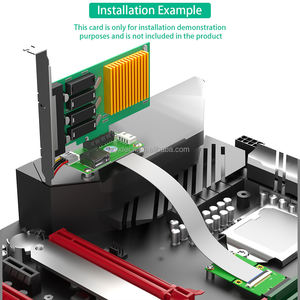 Mini PCI-E ke PCI-E Express 1X + Kartu Riser USB dengan Kabel FPC Aluminium Foil Pelindung EMI - Product Image 5