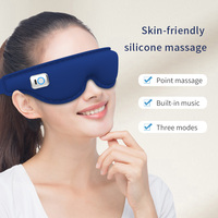 Máscara de Ojos Inteligente para Dormir con Bluetooth, Dispositivo de Protección Ocular con Música, Masajeador de Ojos con Matriz de Puntos, Uso Doméstico, Vibración, 3 Modos, Control de Tiempo