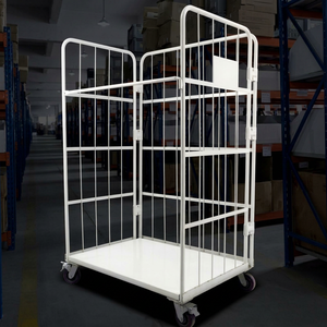Estante Metálico Industrial con Ruedas, Cuatro Niveles, Plegable, Ajustable, Moderno, Apilable, para Almacenamiento de Artículos en Talleres, Tipo Vertical - Product Image 1