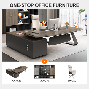 Bureau de direction en L de haute qualité sur mesure, mobilier de bureau de luxe, bureau en bois, bureaux de direction, table de bureau exécutive, table modulaire - Product Image 4