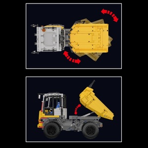 Camion à benne basculante articulée 17092, véhicule de construction, jouet de construction à télécommande électrique, cadeau éducatif pour garçons, à assembler - Product Image 3