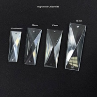 Lampu Gantung Kristal K9 Facet Bentuk Trapesium Panjang untuk Proyek Pencahayaan Hotel