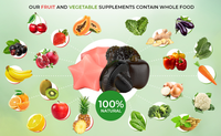 Bonbons gommeux de supplément de vitamines de fruits et légumes de soins de santé quotidiens