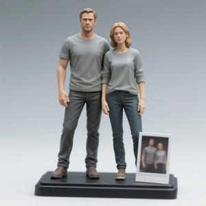 Sculpture Personnalisée en Résine de Qualité Supérieure Imprimée en 3D Figurine Réaliste Personnalisée Socle aux Tons Profonds d'Après Votre <span class=keywords><strong>Photo</strong></span> Souvenir Services d'Usinage - Product Image 2