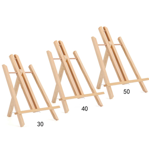 Petit chevalet d'exposition en bois pliable pour l'<span class=keywords><strong>art</strong></span>, l'artisanat, les mariages et les événements, avec logo gravé personnalisé, service OEM - Product Image 4