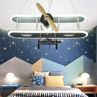 Lampe suspendue LED en forme d'avion pour chambre d'enfant - Design simple et tendance de dessin animé, intensité réglable, couleur et taille personnalisables