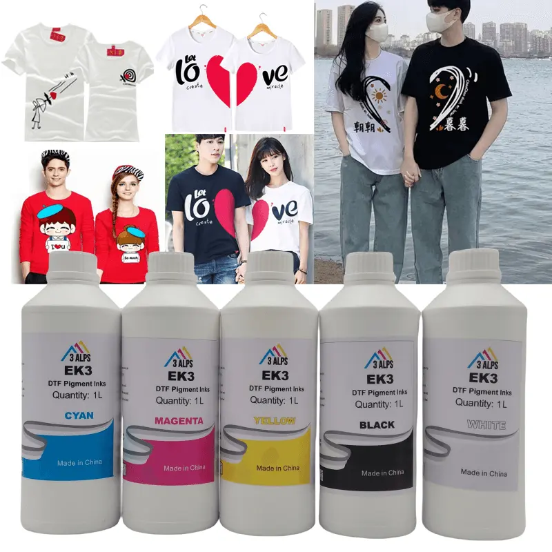 3ALPS produsen Dtf tinta Transfer pigmen 1000ML tinta DTF untuk L1800 4720 I3200 XP600 Printer