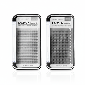 Cils LAMON Lash Monster Volume, cils en plumes fabriqués à la machine, 3D 5D, légers, bande invisible 0,07 mm, noirs - Product Image 2