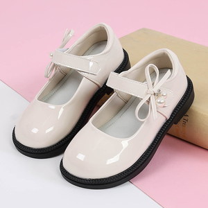 Zapatos de niña con suela blanda, negros y beige, con lazo de cuero PU, para bodas, fiestas, uso diario, escenario de piano, cumpleaños, princesa, escuela - Product Image 5