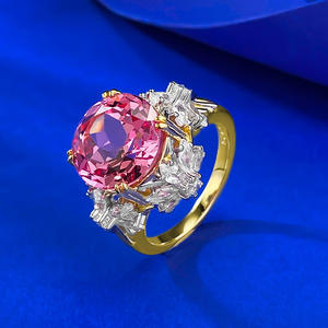 Nieuwe S925 zilveren luxe zware industrie 11 * 11 lotus snijring, rijke dame bruiloftssieraden - Product Image 3