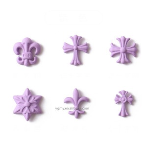Hot bán 3D màu sắc ngọt ngào kim loại chữ thập Nail Charms Nail Art decrorations cho phụ nữ cô gái DIY Nail phụ kiện - Product Image 4
