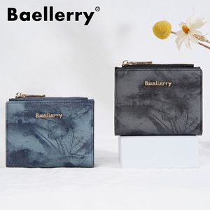 กระเป๋าสตางค์สั้นผู้หญิง Baellerry สีน้ำเงิน หนัง PU แบบพับสองตอน มีซิปใส่เหรียญ ขนาดเล็ก 5 นิ้ว ใช้ได้ทุกวัน - Product Image 3