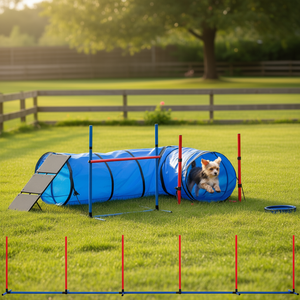 Equipo de Entrenamiento de Agilidad para Perros, Juego de 5 Piezas con Obstáculos, Túnel, Anillo de Salto, Suministros de Entrenamiento para Mascotas - Product Image 2