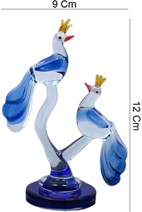 Adorno de Mesa de Cristal de Murano Hecho a Mano con Forma de Colibrí, Figura de Pájaro Colorida, Estilo Art Deco Moderno, Lujo Ligero, para Pascua o Boda - Product Image 1