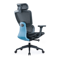 Chaise de bureau ergonomique en maille de jeu de couleur noire à vendre chaise d'ordinateur appui-tête de chaise en maille