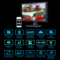 MDVR 5 canaux 4G WiFi GPS avec écran tactile 10,1 pouces, enregistrement en boucle sur SSD 2 To, CMSV6 BSD pour camion/remorque/camping-car/bus