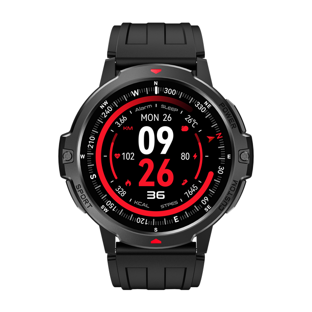 2026 3ATM Waterproof Smart Watch C31 Sports Tracking Barometer Compass Altimeter Phone Call APP Dafit Calling Fitness Tracker