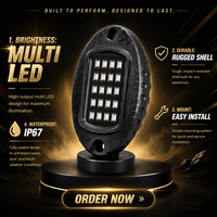 Kit d'éclairage LED pour voiture LD DREAM 20Pods, métal blanc pur, 12V 72W, haute luminosité, avec interrupteur et faisceau de câblage pour la rénovation/amélioration des véhicules