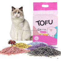 Litière pour chat en tofu biodégradable de qualité alimentaire, super absorbante, sans poussière, agglomérante, jetable, en gros