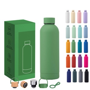 Botellas <span class=keywords><strong>de</strong></span> <span class=keywords><strong>Agua</strong></span> con Aislamiento <span class=keywords><strong>de</strong></span> Doble Pared y Superficie <span class=keywords><strong>de</strong></span> Goma, 350/500 ml, Botella Deportiva Portátil <span class=keywords><strong>de</strong></span> Gran Capacidad, Acero Inoxidable 304 - Product Image 2
