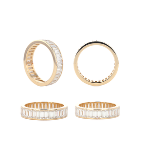 แหวนทองเพชรโมอีสสำหรับ Starsgem ขนาด2*4มม. 10K แหวนทองมรกตสำหรับตกแต่งช่องแบบคลาสสิก - Product Image 1