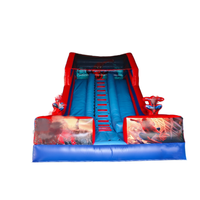 Château gonflable commercial géant avec toboggan, château de saut à vendre en gros, château gonflable super-héros, toboggan gonflable sec pour enfants
