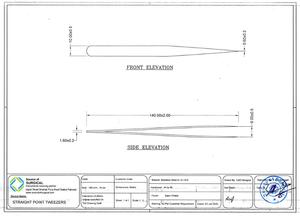 Pince à épiler chirurgicale en acier inoxydable, droite, à pointe fine, écologique, pour sourcils - Product Image 4