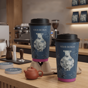 แก้วกระดาษสองชั้นแบบหมุนได้ ลายฉลุแบบกำหนดเอง แก้วกาแฟสำหรับร้านกาแฟและเบเกอรี่ - Product Image 4