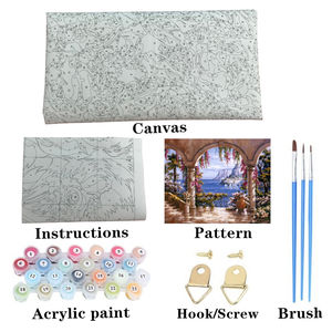 Paisaje costero DIY pintura por número pintura <span class=keywords><strong>al</strong></span> óleo Europa pintura por números <span class=keywords><strong>para</strong></span> adultos principiantes sobre <span class=keywords><strong>lienzo</strong></span> - Product Image 4