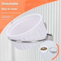 Mangeoire pour perroquets anti-picage, mangeoire pour cage à oiseaux, plat à nourriture pour oiseaux en acier inoxydable