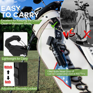 Nouvel ensemble de brosses et serviettes de golf au design innovant, serviette en microfibre, brosse de nettoyage pour clubs de golf avec bouteille d'eau - Product Image 5