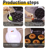 Machine à mini-beignets et gaufres AOJA professionnelle et adaptée aux enfants pour un petit-déjeuner sain
