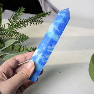 Venta al por Mayor a Precio de Fábrica, Cristal Azul Larimar, Punto Curativo Grabado, 13-15 cm, para Regalos de Cristal y Decoración del Hogar - Product Image 2