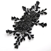 Nouvelle Collection : Patch en Métal Fait Main 3D à Coudre, Fleur en PU et Strass pour Robe de Mariée, Accessoire pour Femme