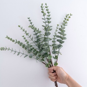 CallaFloral Artificial <b>Eucalyptus</b> Plant Single <b>Branch</b> Green Plastic Indoor Decor Wedding Craft INS Style - Product Image 2