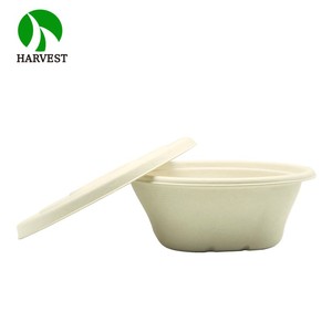 Bols alimentaires jetables en papier kraft biodégradable à paroi simple, ronds, 750 ml, compatibles micro-ondes - Product Image 2