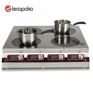 4 Burner Zhongshan Tugas Berat Komersial Dapur Ukuran Besar Nasional Harga Wok 3kw Restoran Listrik Kompor Induksi 3000W