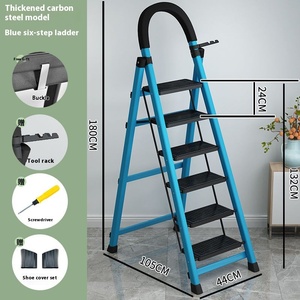 <span class=keywords><strong>Escalera</strong></span> <span class=keywords><strong>pequeña</strong></span> portátil de seis escalones, <span class=keywords><strong>escalera</strong></span> para el hogar, <span class=keywords><strong>escalera</strong></span> plegable multiusos telescópica gruesa para interiores, <span class=keywords><strong>escalera</strong></span> de espiga - Product Image 6