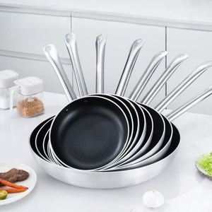 आधुनिक हॉट सेलिंग रेस्तरां कई विनिर्देश 18-40 सेमी नॉन-स्टिक एल्यूमीनियम खाना पकाने शेफ पैन स्किलेट फ्राइंग पैन गैस - Product Image 3