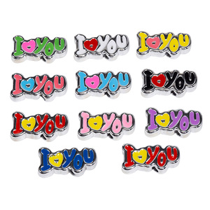 Lettera in acrilico carino ti amo perline sciolte - Product Image 1