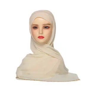 새로운 사용자 정의 이슬람 여성 스카프 통기성 숄 히잡 이슬람 민족 소프트 라이트 버블 쉬폰 히잡 스카프